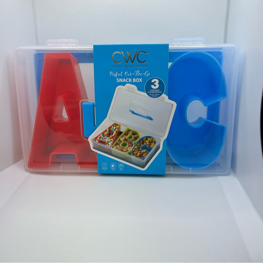 CWC ABC On-The-Go Snack Box 3 Compartments New